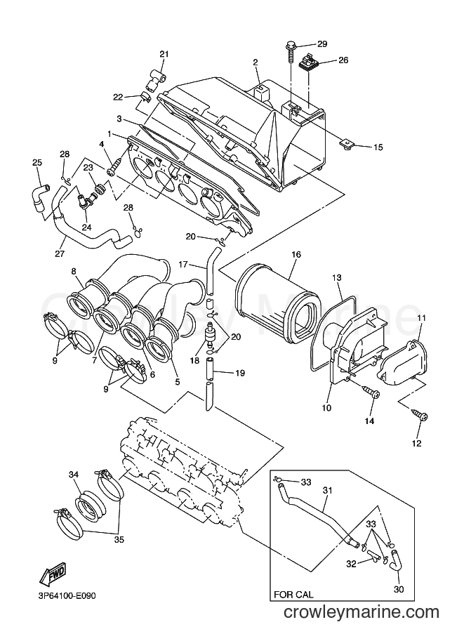 2007 Sport Bike FJR1300A - FJR1300A (3P6B) [010] - INTAKE