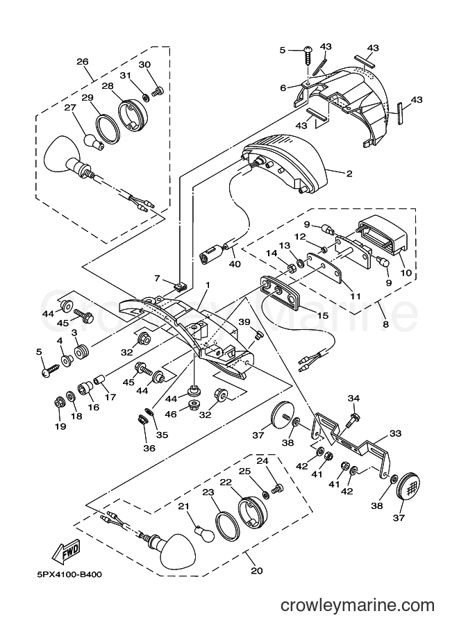 Yamaha Motors XV1700PC (5PX4) [010] - TAILLIGHT