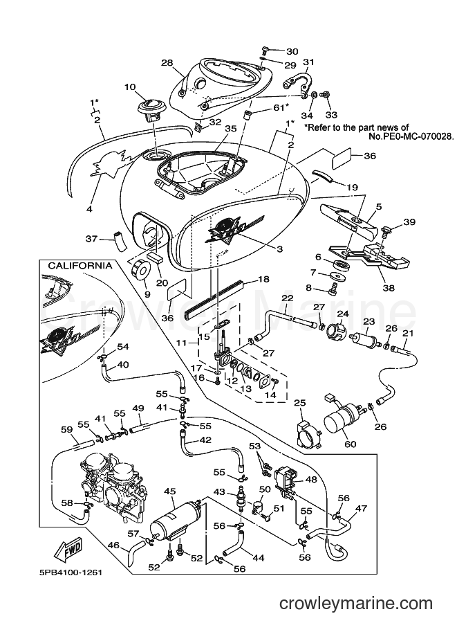 2001 Cruiser XVS1100 - XVS1100 (5PB6) [010] - FUEL TANK