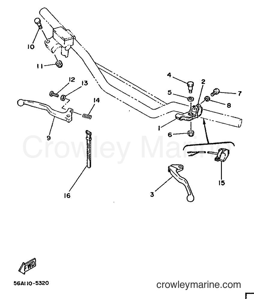 1988 Dirt Bike YZ125 - YZ125 (2VN) [999] - HANDLE SWITCH & LEVER