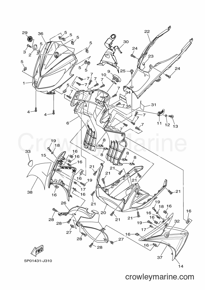 2010 Scooter AT135 - AT135 (5P01) [010] - LEG SHIELD