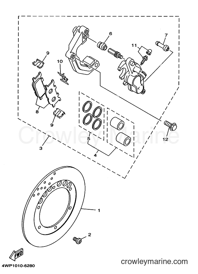 1997 Street Bike SR125 - SR125 (3MW6) [010] - FRONT BRAKE