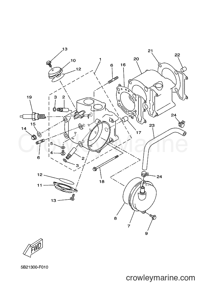 Yamaha Motors VP250 (5B2B) [010] - CYLINDER