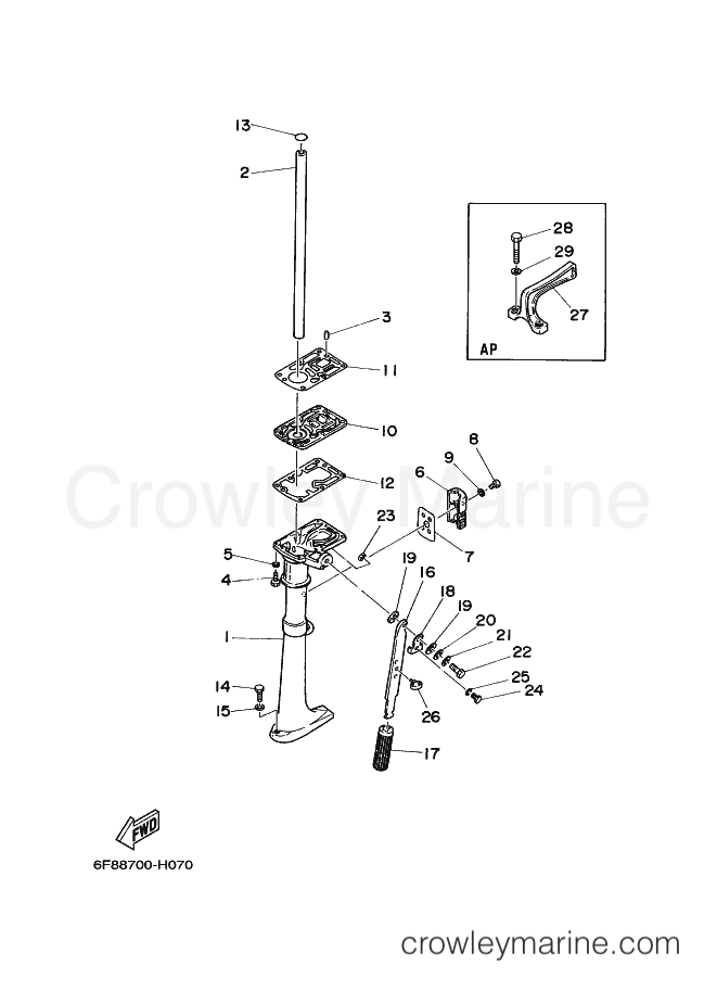Yamaha Motors 2CMHS (6F89) [060] - UPPER CASING