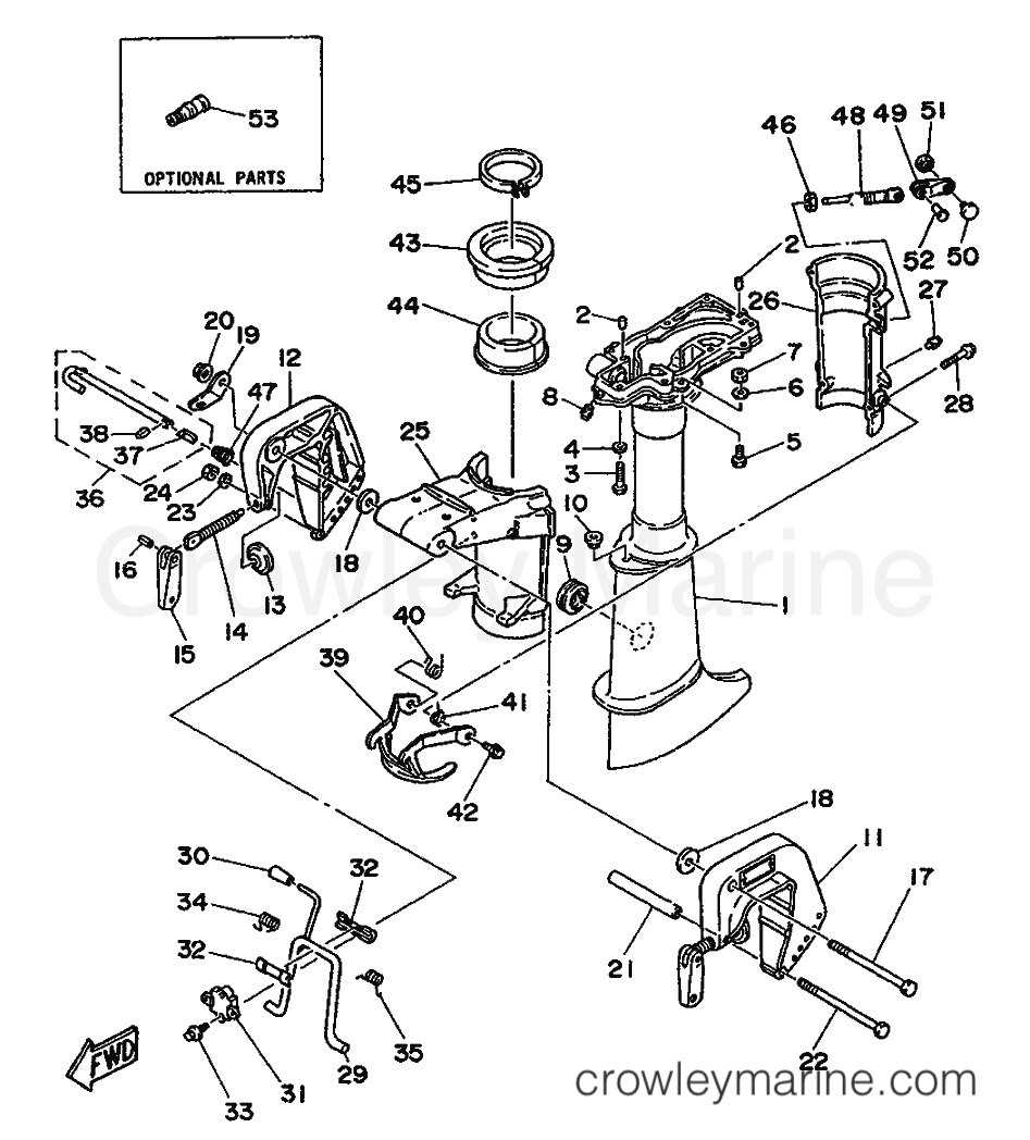 Yamaha Motors 4AS (6E1) [999] - UPPER CASING & BRACKET