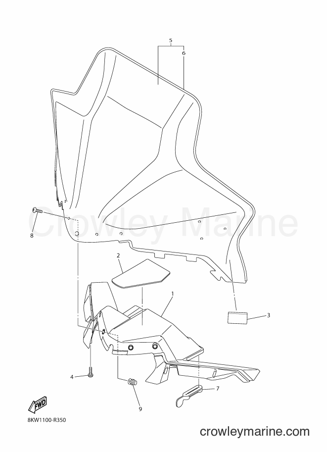 Yamaha Motors VK10F (8KW1) [020] - WINDSHIELD