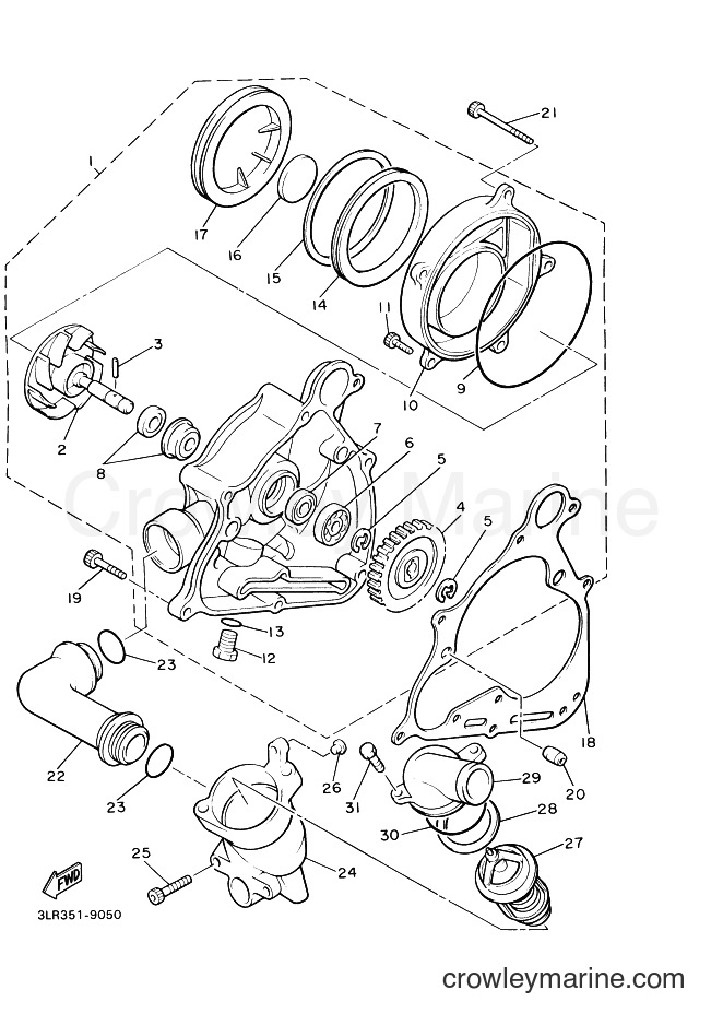 Yamaha Motors VMX12 (3JPF) [010] - WATER PUMP