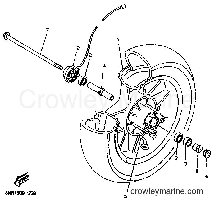 2001 Scooter YP125E - YP125E (5NR1) [010] - FRONT WHEEL