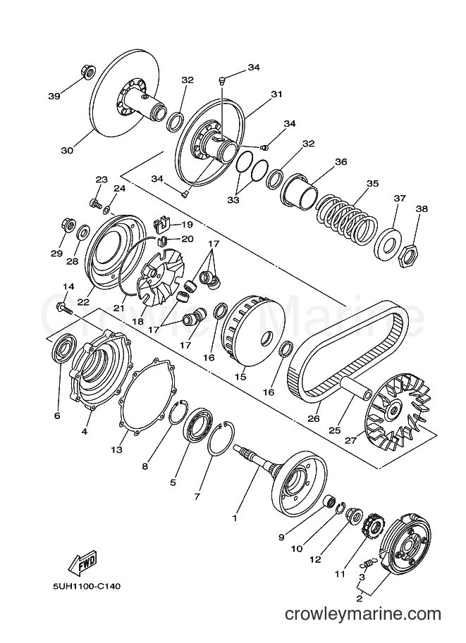 2010 ATV YFM350FWAN - YFM350FWAN (4S2N) [010] - CLUTCH