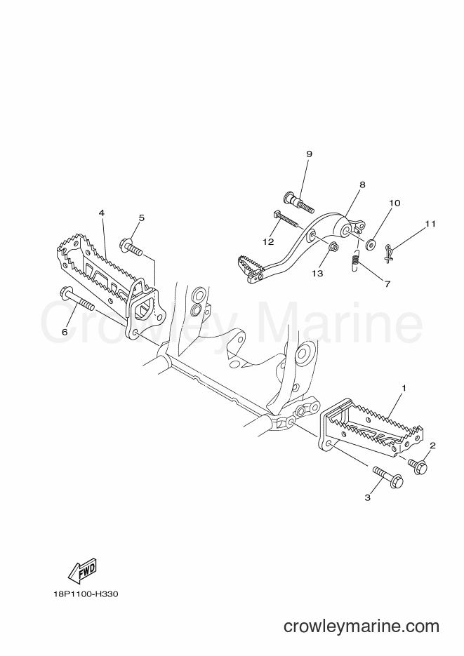 2009 ATV YFZ450R - YFZ450R (18P5) [010] - STAND & FOOTREST