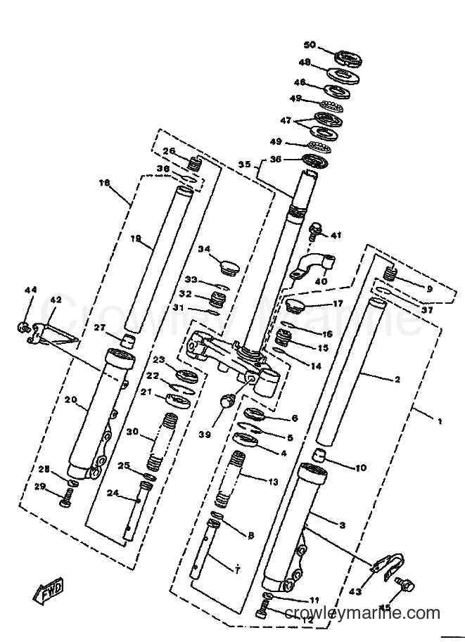 Yamaha Motors YA50S (4MJ9) [999] - FRONT FORK