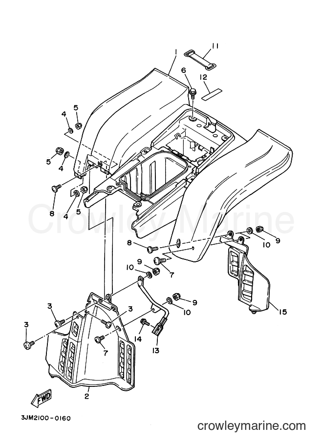 1991 ATV YFS200 - YFS200 (3JM5) [999] - REAR FENDER