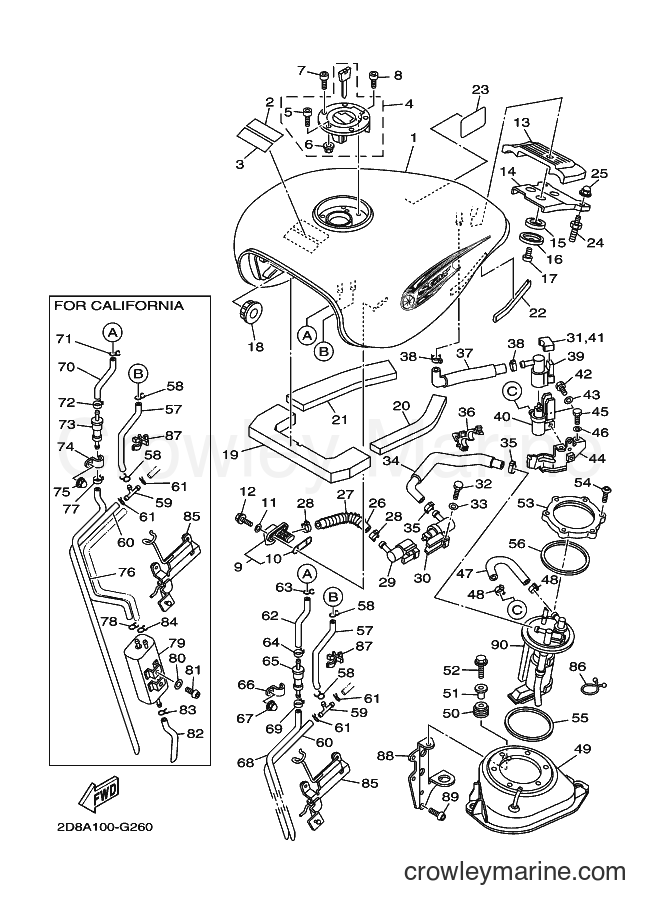2008 Cruiser XV1700PC - XV1700PC (2D8A) [010] - FUEL TANK