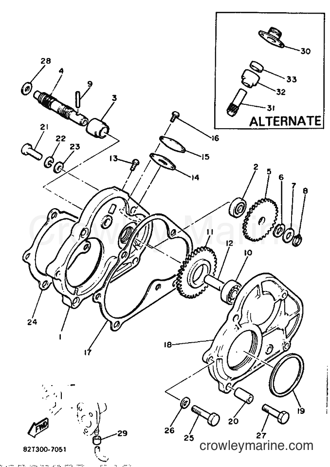 1988 Snowmobile ET340 - ET340 (84W) [999] - PUMP DRIVE GEAR