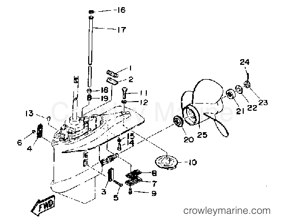 Yamaha Motors CV40ELD - LOWER DRIVE 2