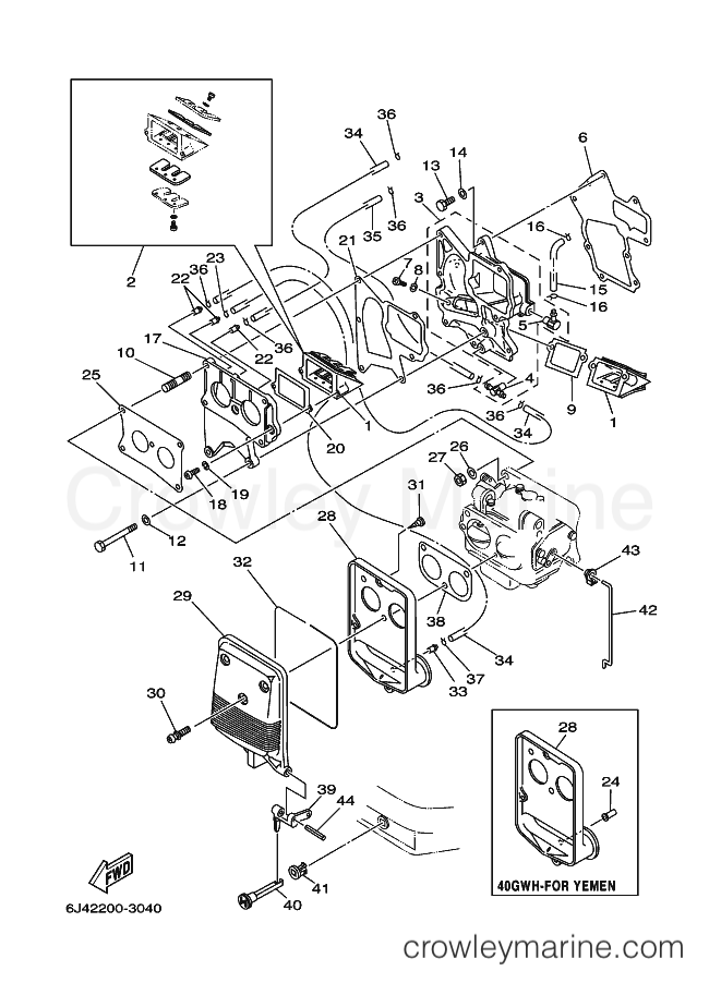 Yamaha Motors E40JMHL (6J42) [110] - INTAKE