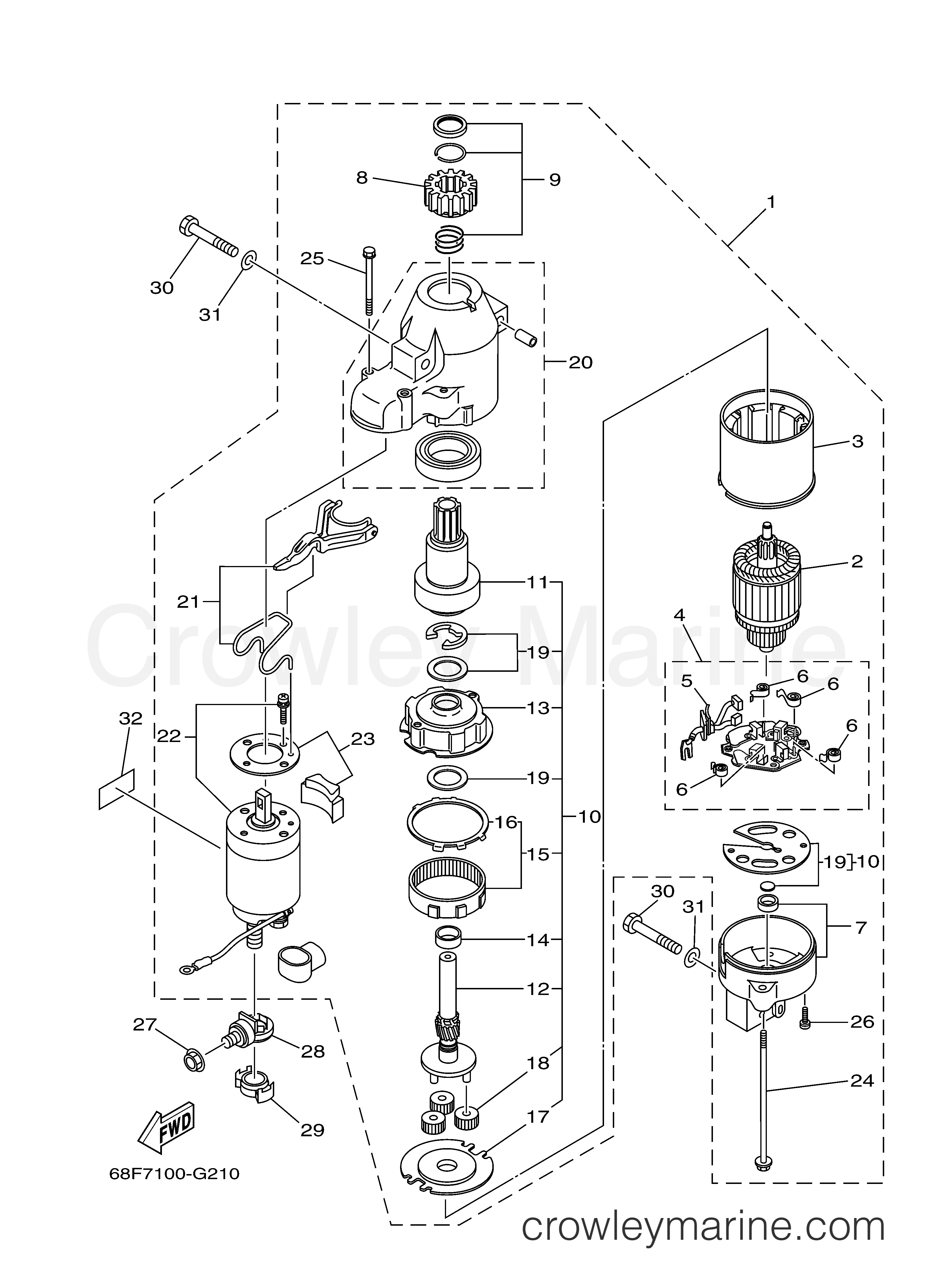 Yamaha Motors Z200TXR - STARTING MOTOR