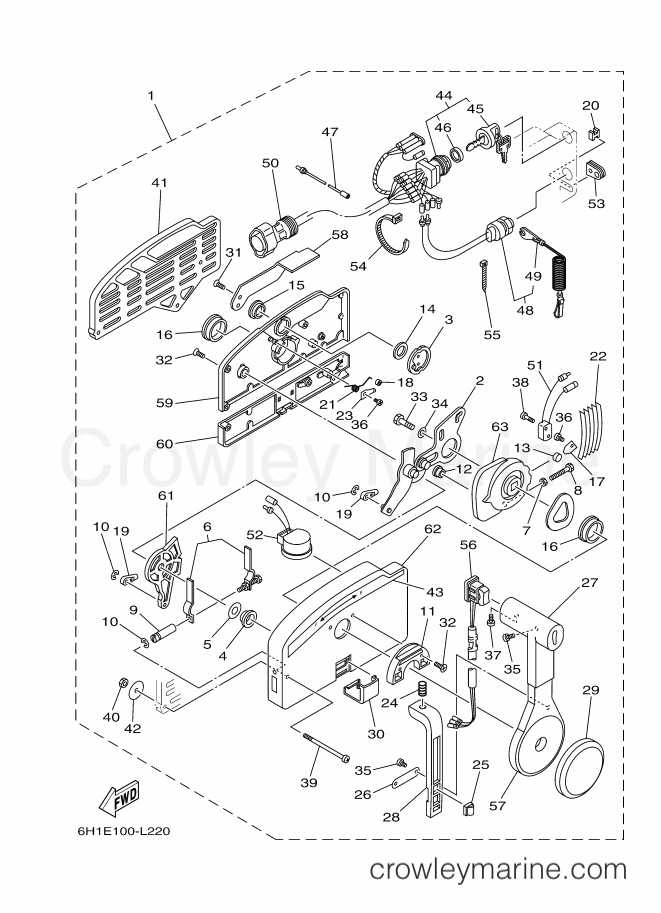 Yamaha Motors 85AEDX (688B) [130] - REMOTE CONTROL ASSY