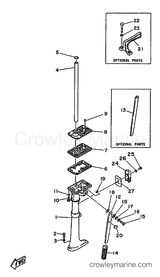 Yamaha Motors 2B (6A1) [999] - UPPER CASING