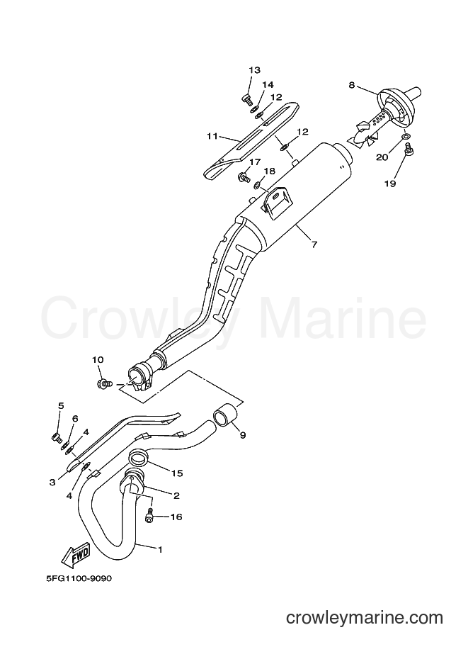 2000 Dirt Bike TT-R225 - TT-R225 (5FG6) [010] - EXHAUST