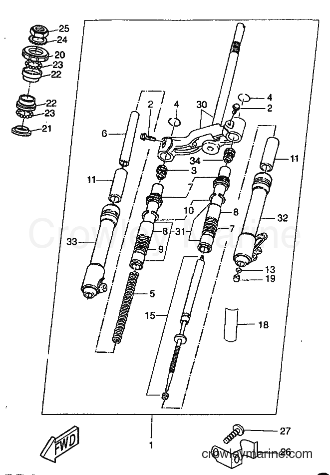 Yamaha Motors CW50RS (4WB3) [010] - FRONT FORK