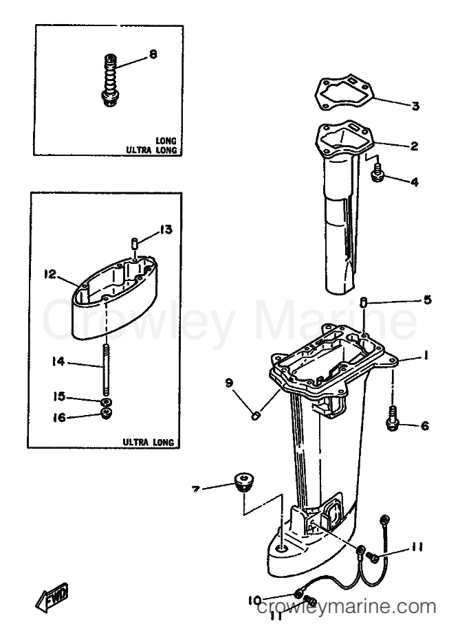 Yamaha Motors 6DEM (6H8) [999] - UPPER CASING