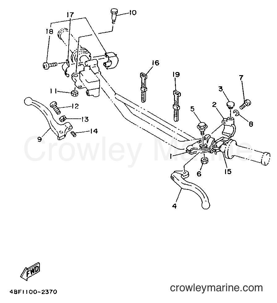 1991 Dirt Bike WR200R - WR200R (4BF1) [010] - HANDLE SWITCH & LEVER