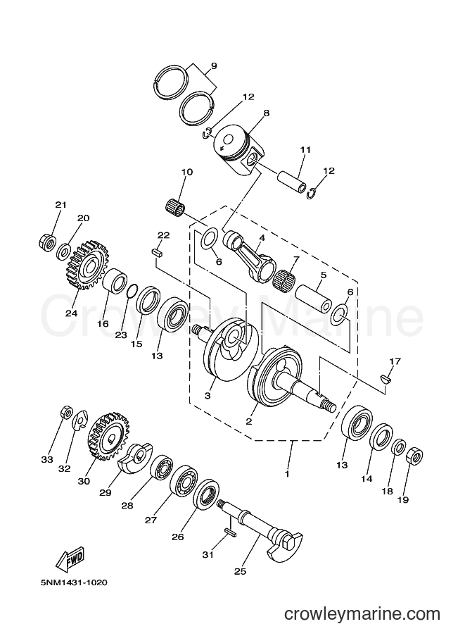 2001 Scooter JZ120F - JZ120F (5NM2) [010] - CRANKSHAFT & PISTON
