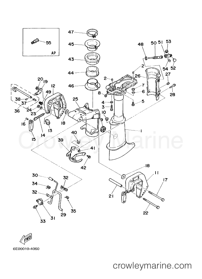 Yamaha Motors 5C (6E3) [999] - UPPER CASING & BRACKET