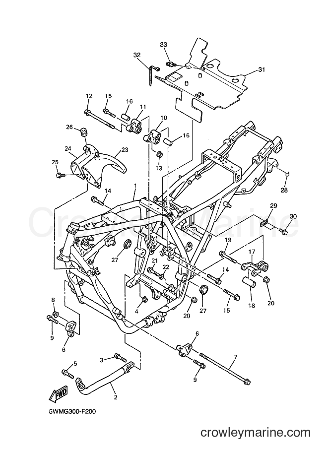 2011 Street Bike XJR1300 - XJR1300 (5WMS) [010] - FRAME