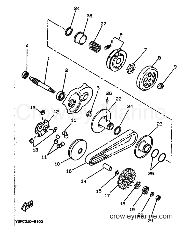 1992 Scooter CW65 - CW65 (4GP1) [999] - CLUTCH