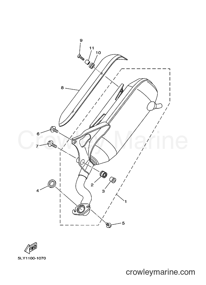 2001 Scooter YJ50R - YJ50R (5PP1) [010] - EXHAUST