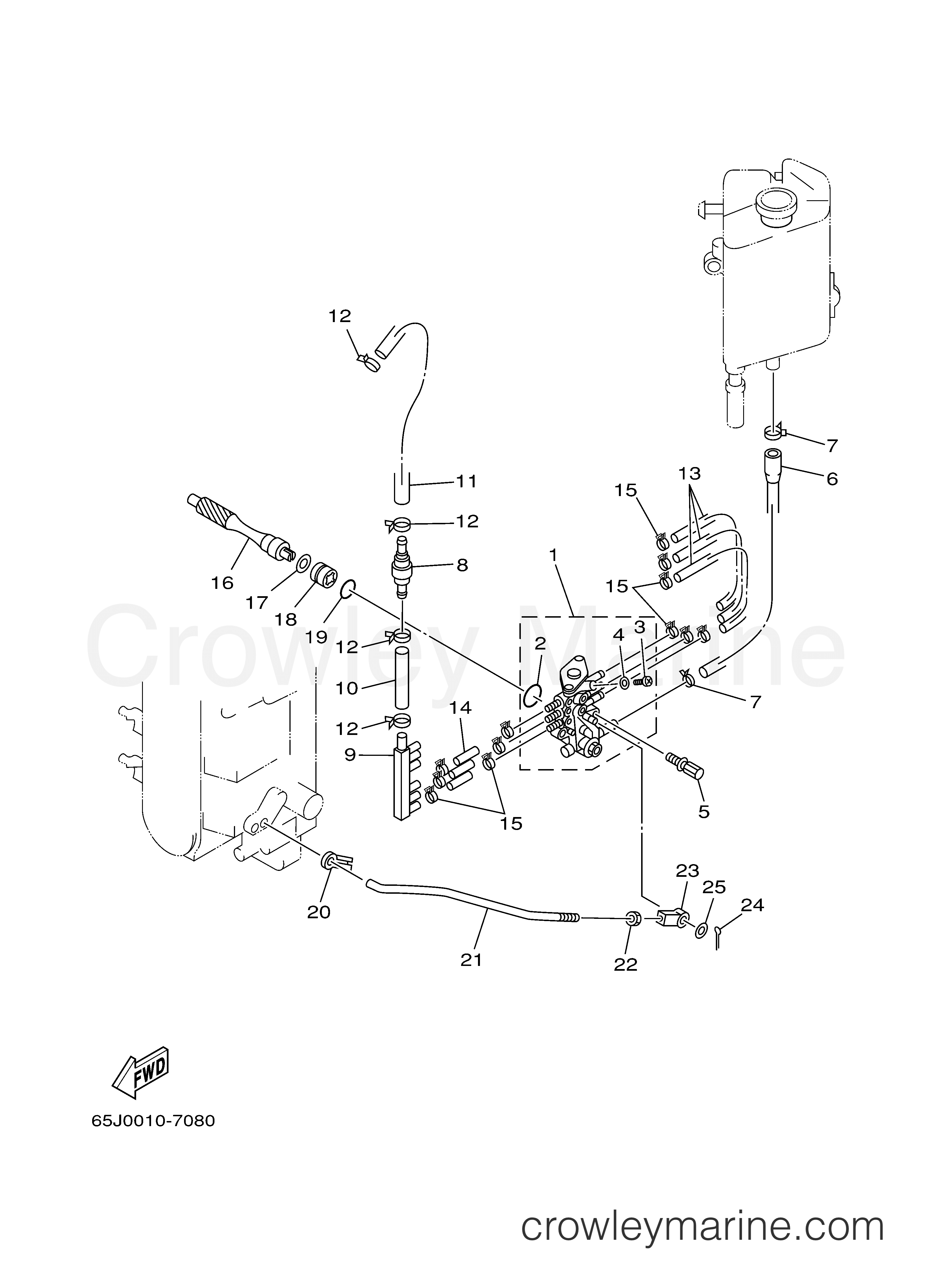 OIL PUMP 2001 Yamaha Outboard 225hp SX225TXRZ Crowley Marine