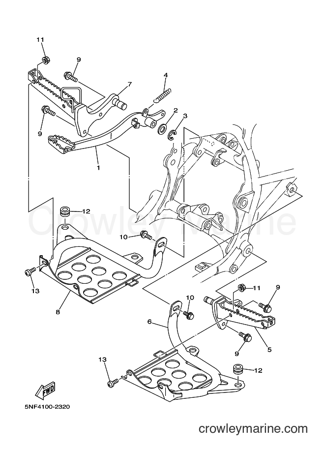 2003 ATV YF350X - YF350X (5NF8) [030] - STAND & FOOTREST