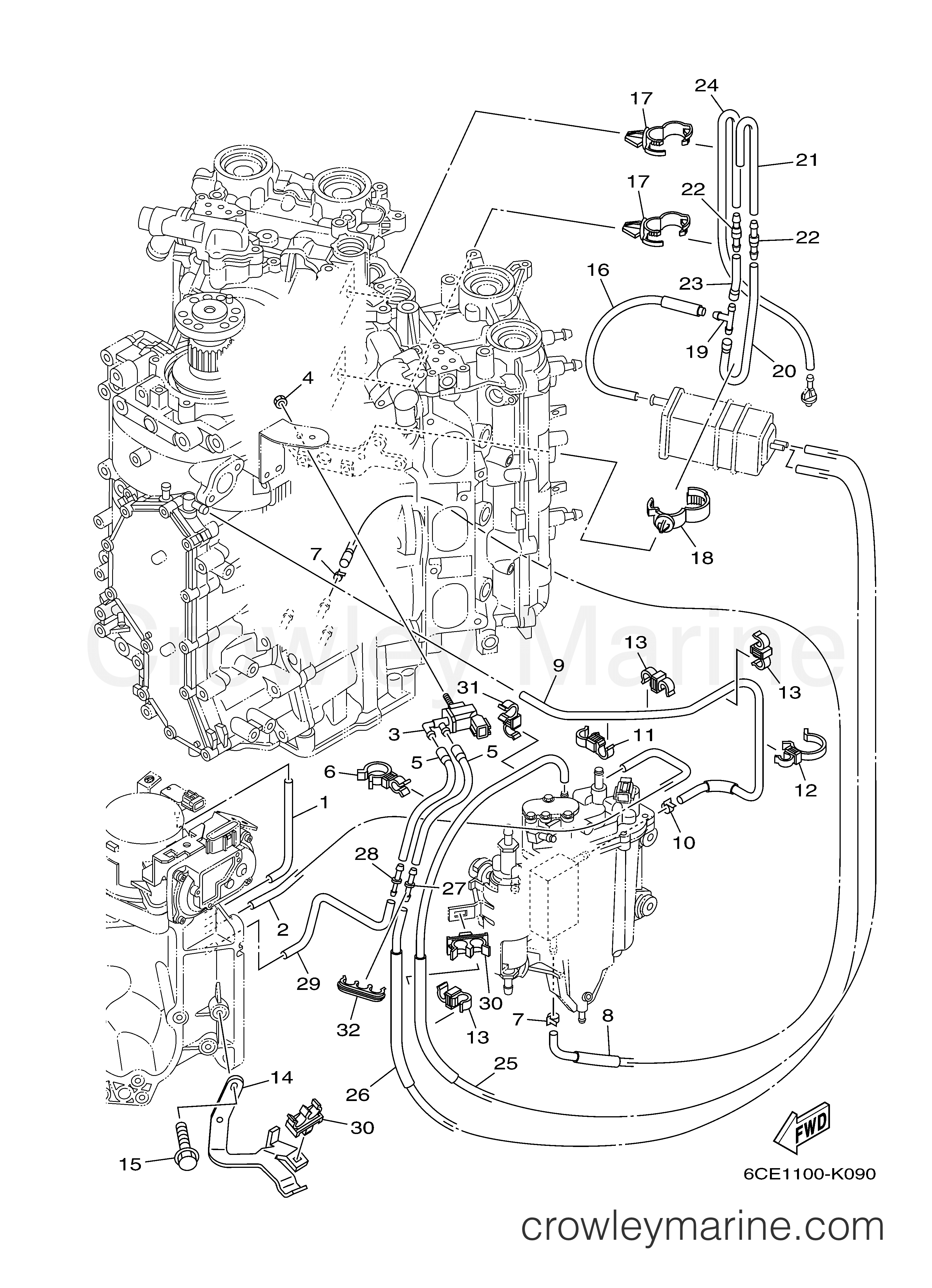 Yamaha Motors LF300XCA - INTAKE 2
