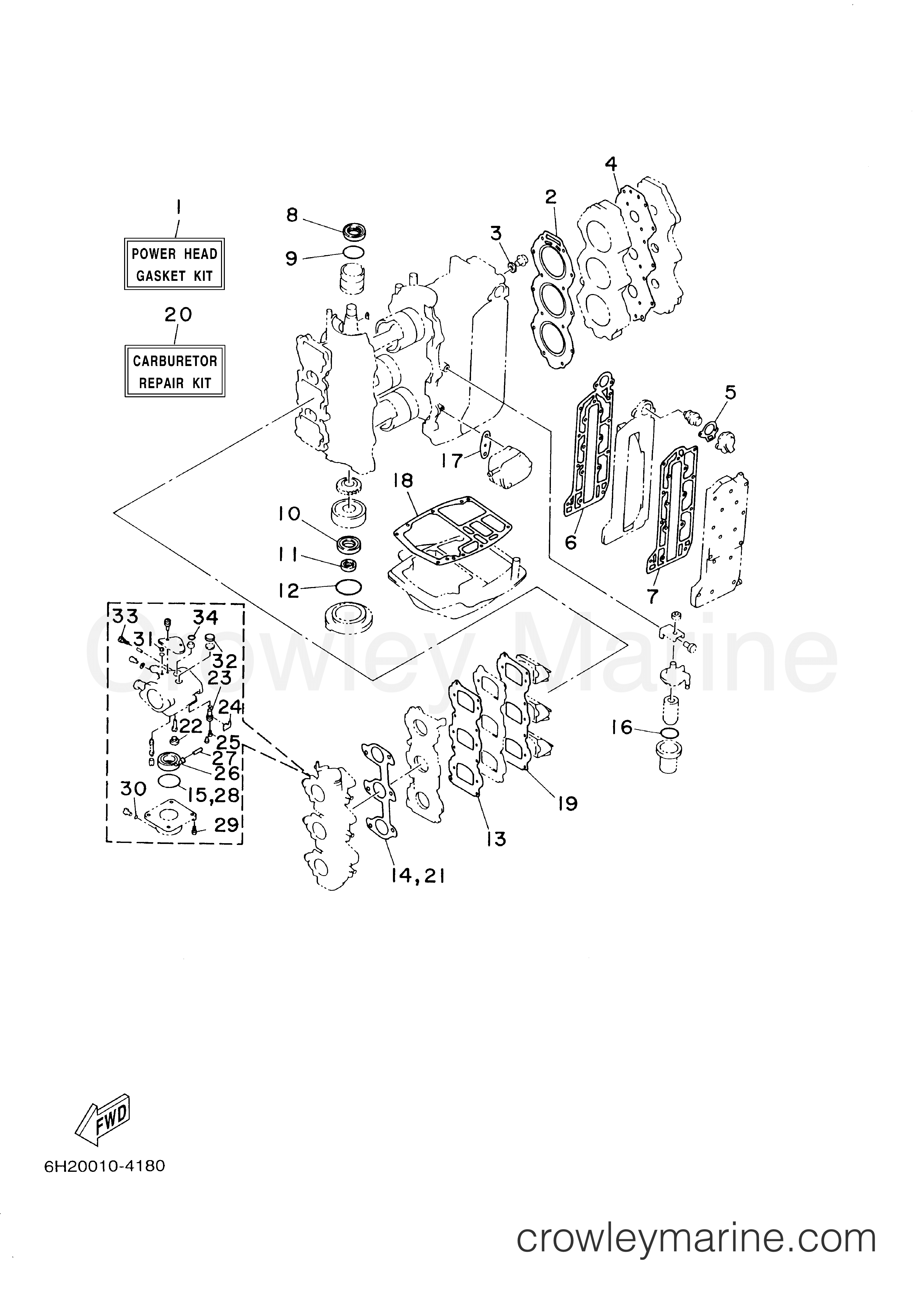 Yamaha Motors E60MLHY - REPAIR KIT 1