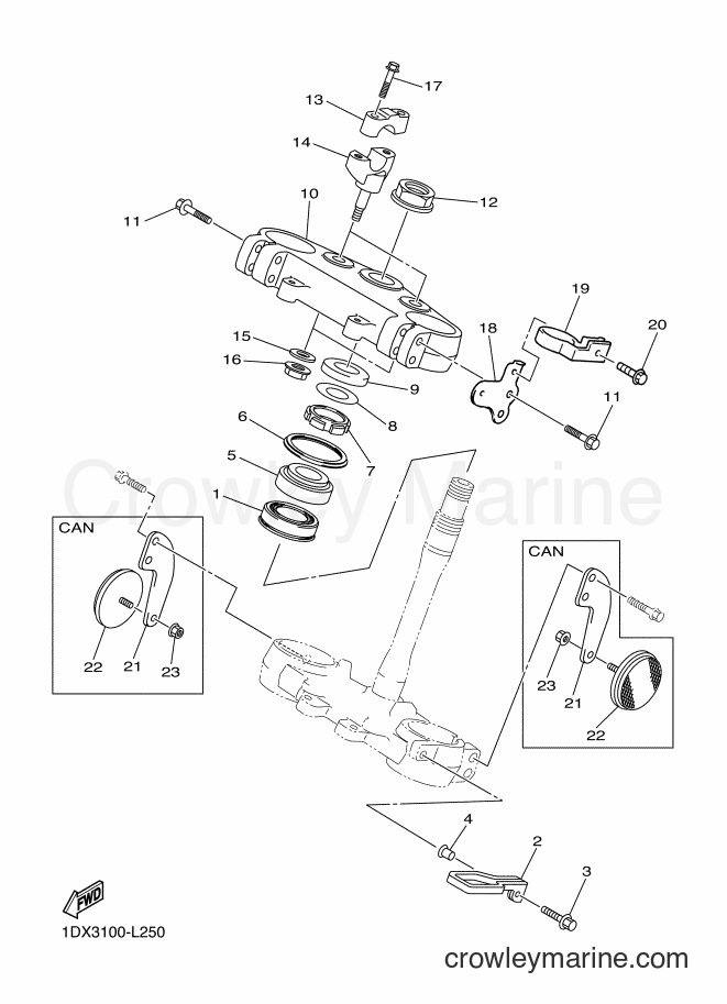 2012 Dirt Bike WR450F - WR450F (1DX4) [010] - STEERING