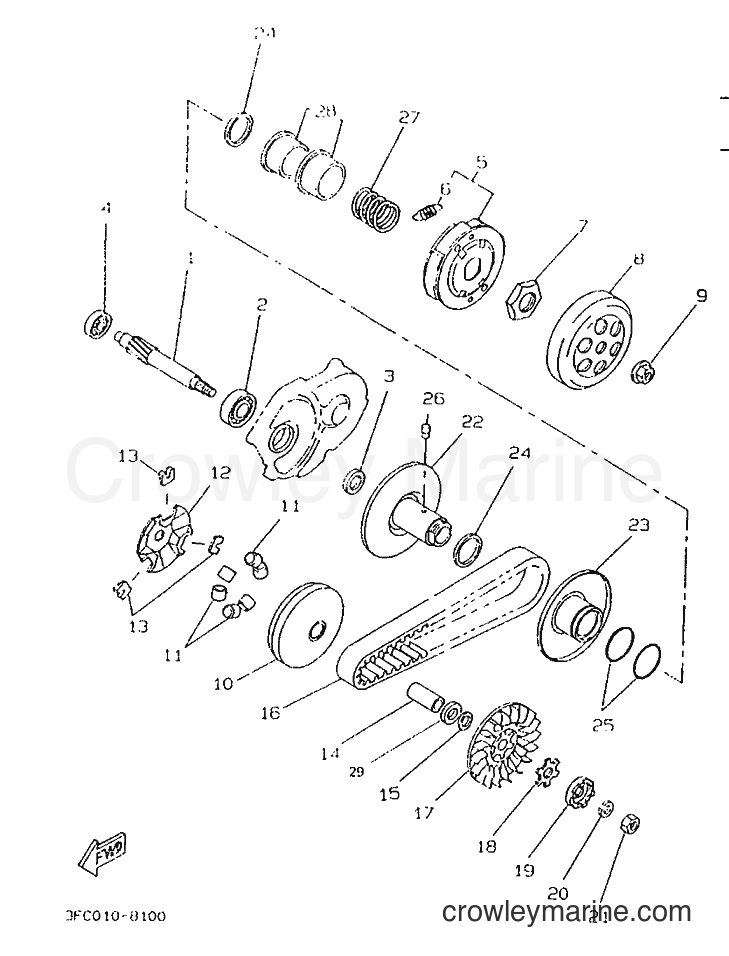 1996 Scooter CW50 - CW50 (4VV2) [999] - CLUTCH