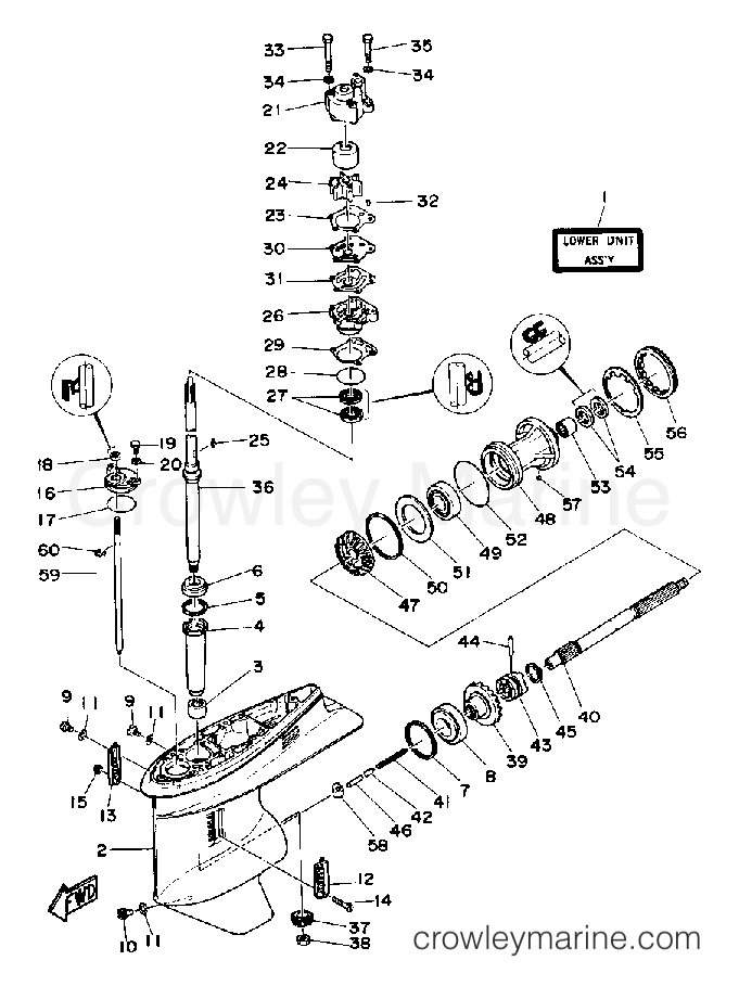 Yamaha Motors CV85ELD - LOWER DRIVE 1