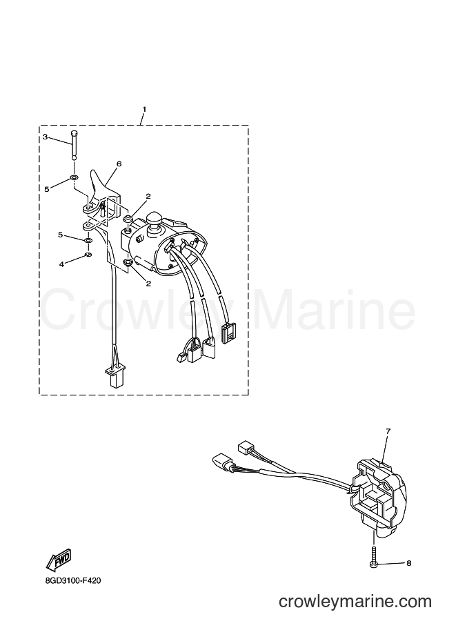 Yamaha Motors RX10STGT (8GV1) [020] - HANDLE SWITCH & LEVER
