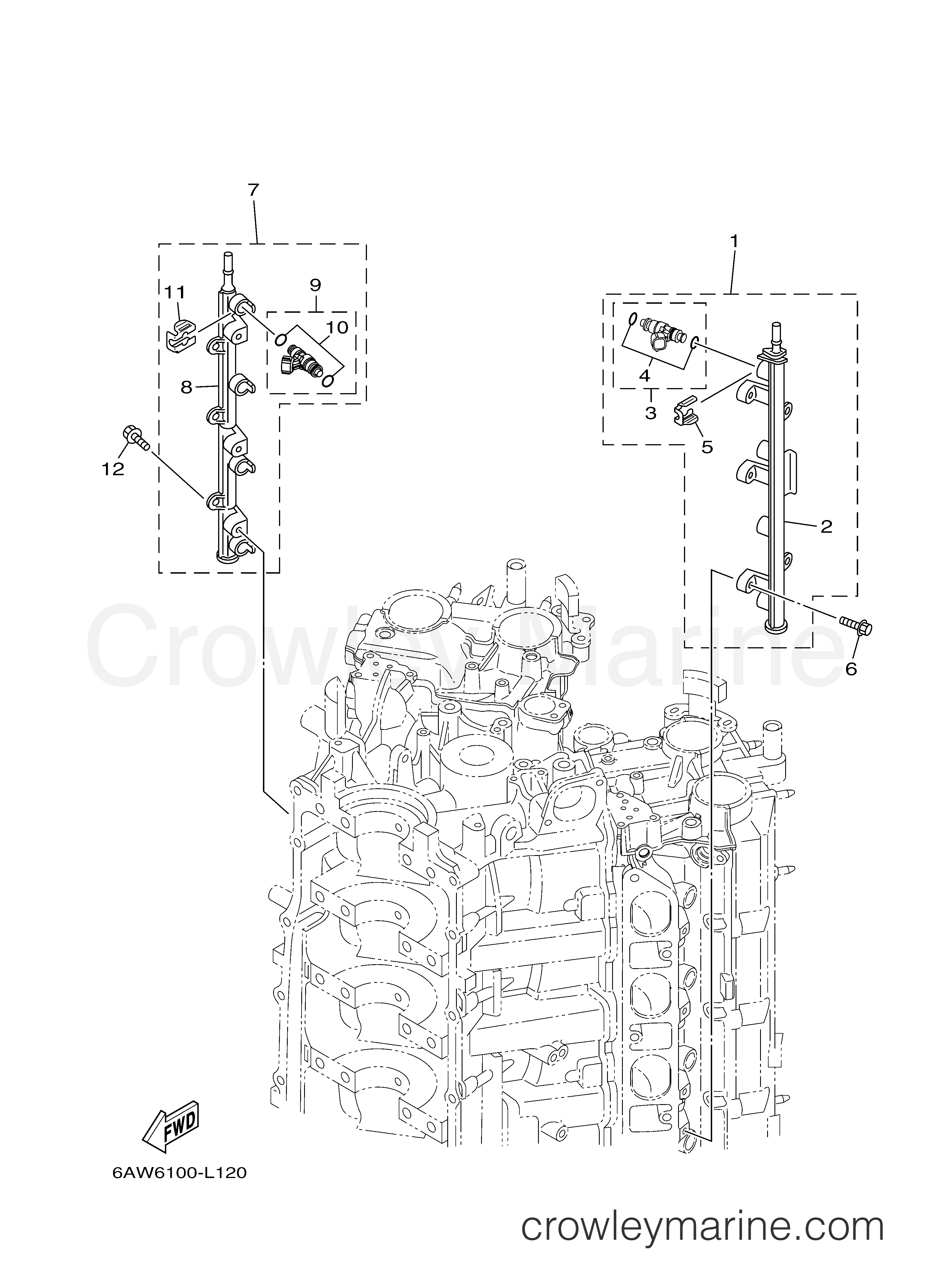 Yamaha Motors F350UCB - THROTTLE BODY ASSY 2