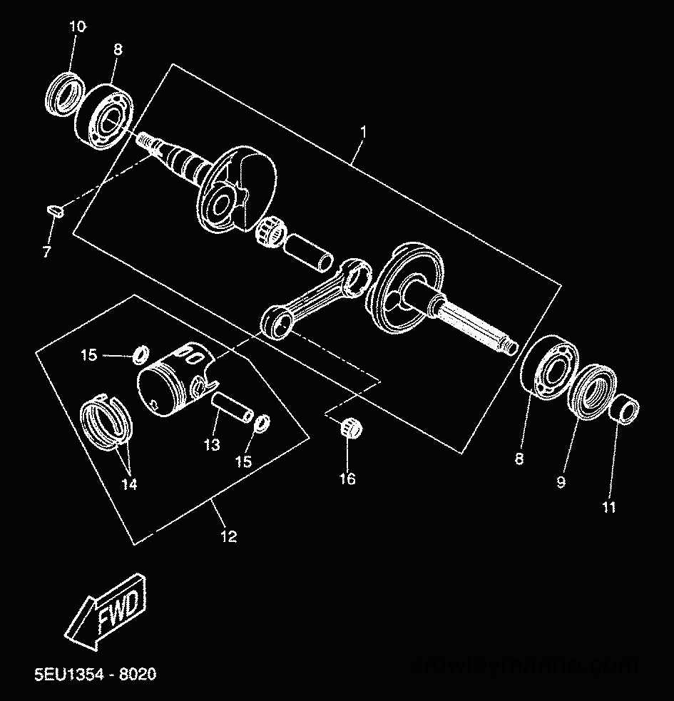 2000 Scooter YH50 - YH50 (5JB4) [030] - CRANKSHAFT & PISTON