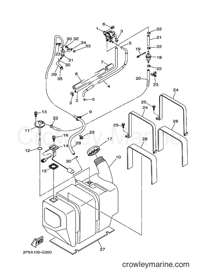 2008 ATV YXR450F - YXR450F (2P5E) [010] - FUEL TANK