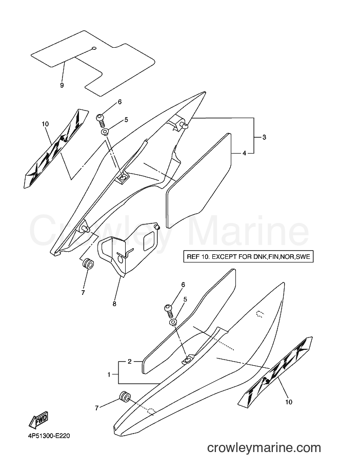 2007 Street Bike FZ6-S - FZ6-S (5VXL) [030] - SIDE COVER