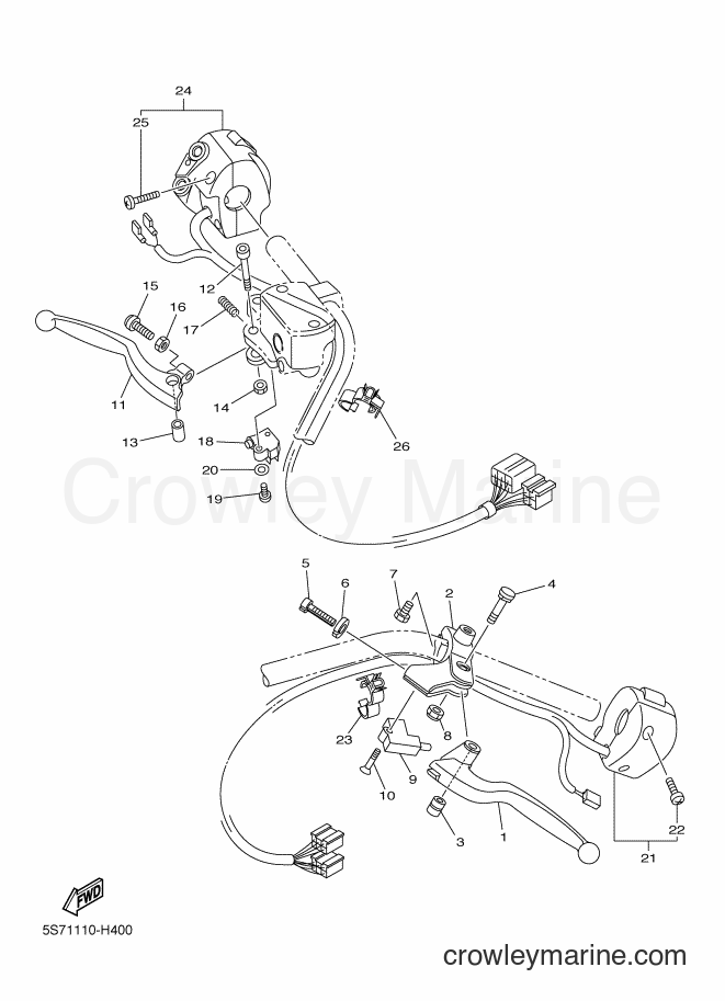 Yamaha Motors XVS950A (5S79) [010] - HANDLE SWITCH & LEVER