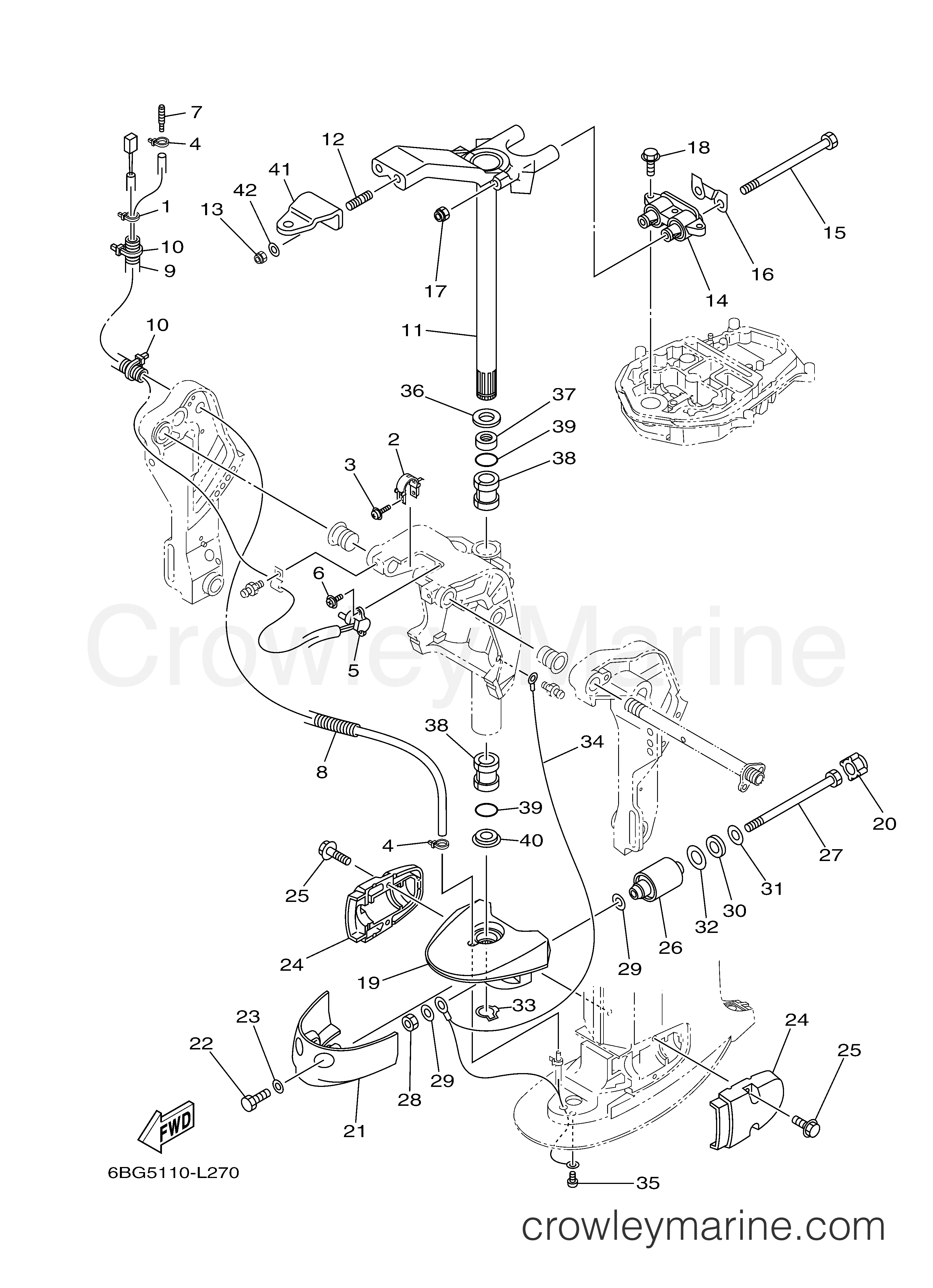 Yamaha Motors F30LEHA - BRACKET 3