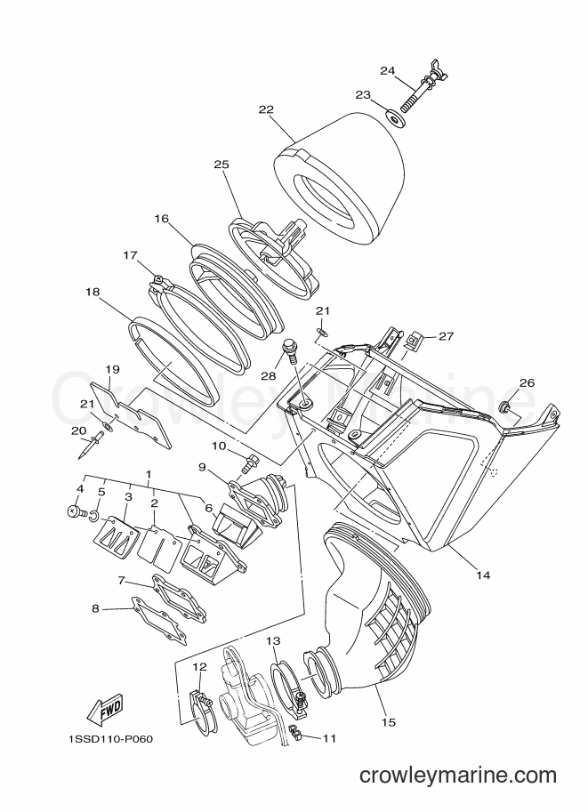 2016 Dirt Bike YZ250 - YZ250 (1SSH) [020] - INTAKE