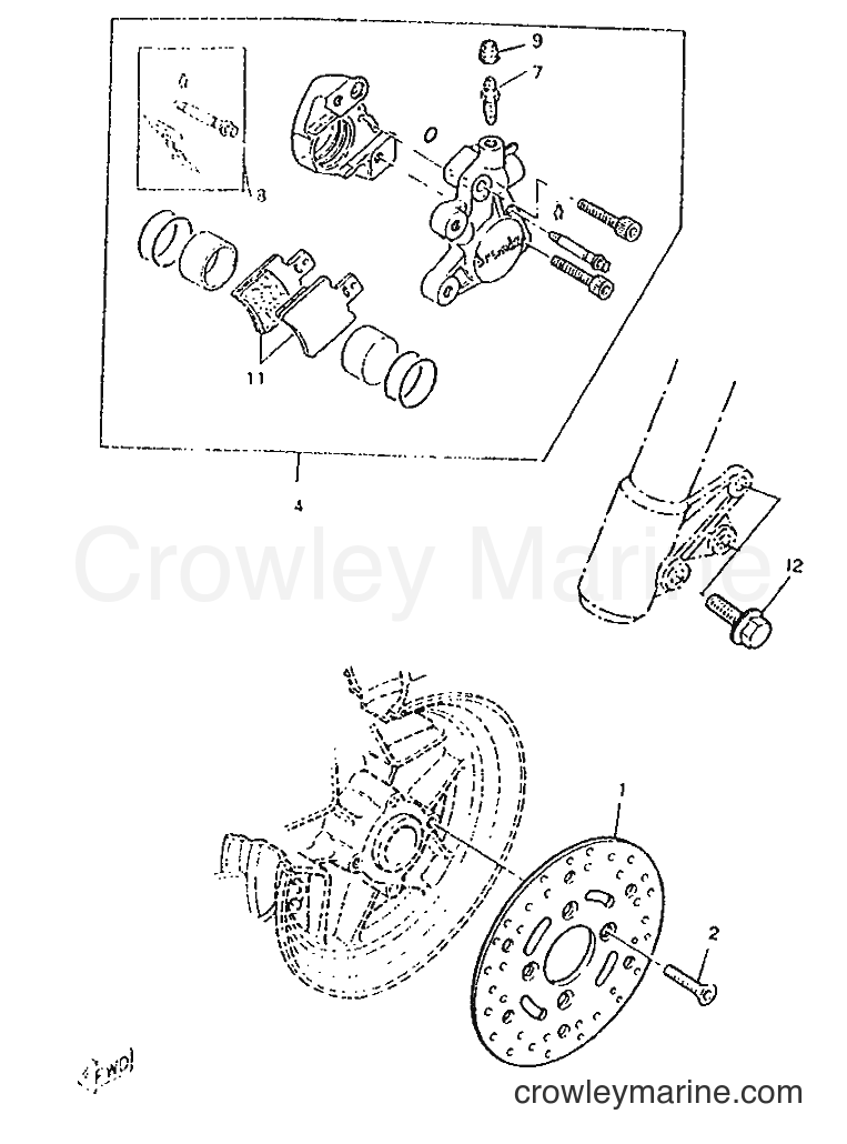 1996 Scooter CW50RS - CW50RS (4TD1) [999] - FRONT BRAKE CALIPER