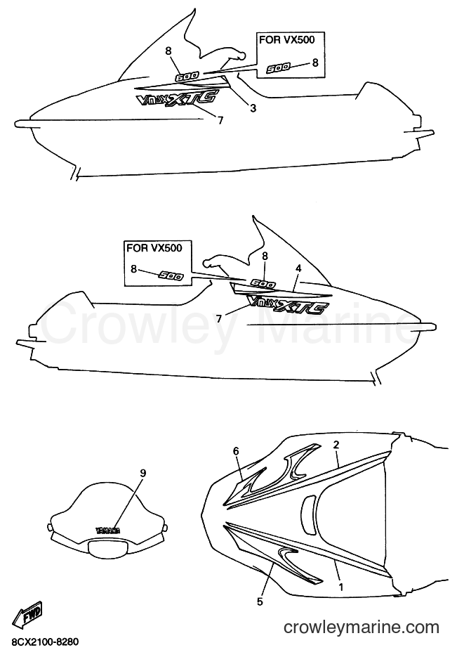 Yamaha Motors VX500XT (8CU2) [020] - EMBLEM