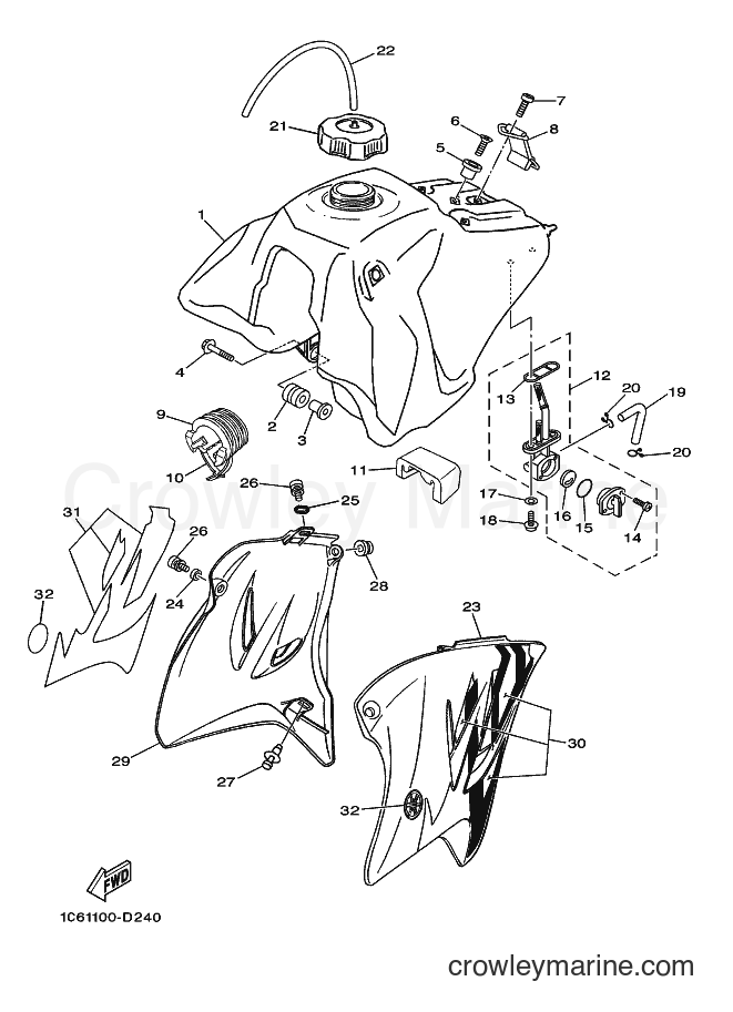 Yamaha Motors TT-R230 (1C63) [010] - FUEL TANK
